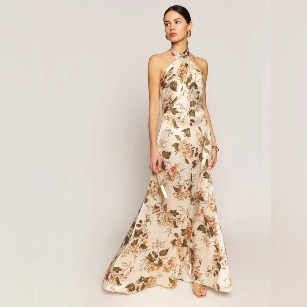 Reformation Veria Silk Maxi Dress